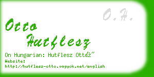 otto hutflesz business card